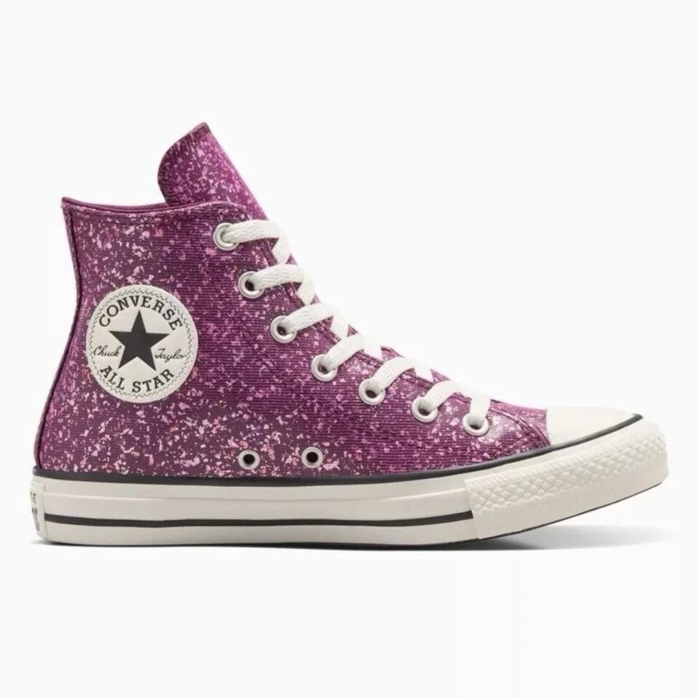 CONVERSE Chuck Taylor All Star Glitter Women Size 11 Orchid Purple Abyss A11137C - Picture 2 of 9